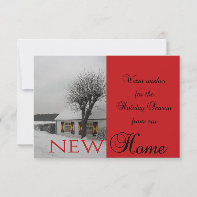 Happy Holidays - New Address Christmas Card (Front)