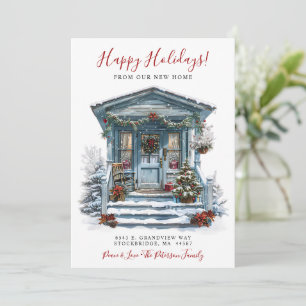 Happy Holidays New Home Front Door Moving Announcement