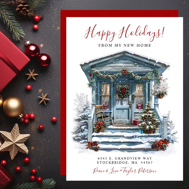 Happy Holidays New Home Front Door Moving Announcement (Creator Uploaded)