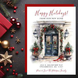 Happy Holidays New Home Front Door Moving Announcement