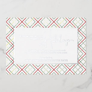 Happy Holidays New Year Business Plaid Corporate