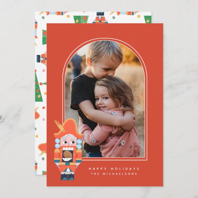 HAPPY HOLIDAYS NUTCRACKER Add Your Photo (Front/Back)