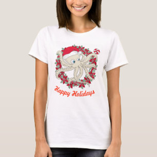 Happy Holidays Octopus T-Shirt