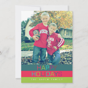 Happy Holidays - Oh what fun   5x7 Holiday Card
