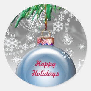 Happy Holidays Ornament Christmas Envelope Seals