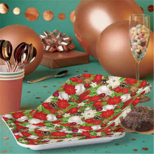 Happy Holidays Paper Plates