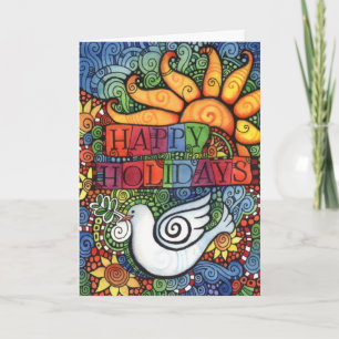 Happy Holidays Peace Dove Christmas Card