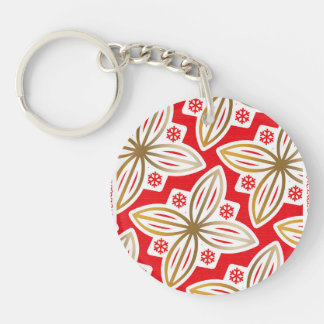 HAPPY HOLIDAYS | Peace&Love | Poinsettia | Key Ring