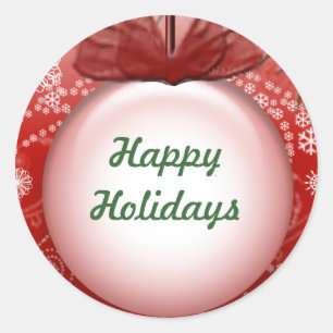 Happy Holidays Personalizable Christmas Stickers