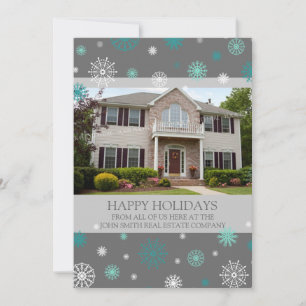 Happy Holidays Photo Card Real Estate Business