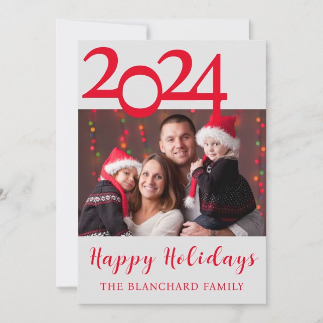 Happy Holidays Photo Christmas Card (Front)