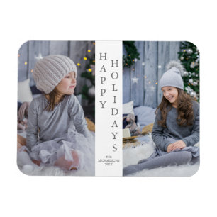 Happy Holidays Photo Christmas Magnet