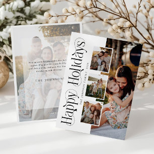 Happy Holidays Photo Collage Christmas Holiday Card