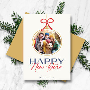 Happy Holidays Photo Ornament Holiday Card