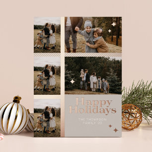 Happy Holidays Plaid 5 Family Photo Plaid Collage