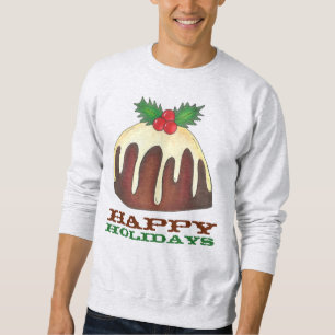 Happy Holidays Plum Pudding Ugly Christmas Sweater