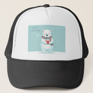 Happy Holidays Polar Bear Hat