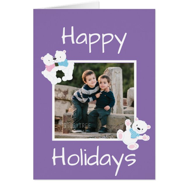 Happy Holidays Polar Bear Theme  (Front)