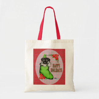 Happy Holidays Puppy Tote Bag