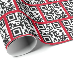 Happy Holidays QR Code Wrapping Paper