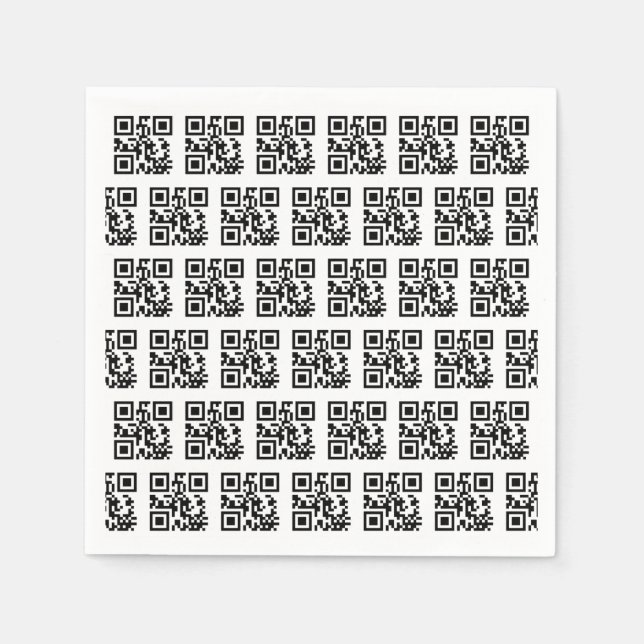 Happy Holidays QR Codes Napkin (Front)