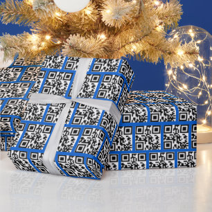 Happy Holidays QR Codes Wrapping Paper