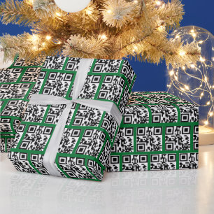 Happy Holidays QR Codes  Wrapping Paper