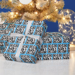 Happy Holidays QR Codes Wrapping Paper