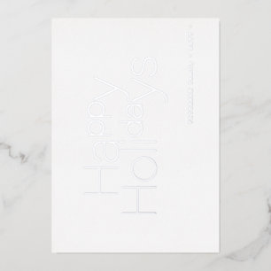 Happy Holidays real foil typography simple