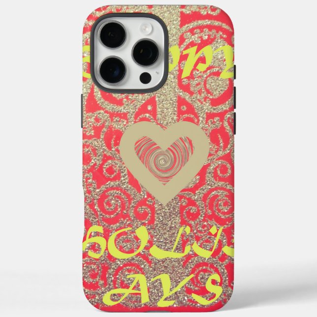 Happy Holidays Red Glitter heart design Colours Case-Mate iPhone Case (Back)