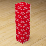 "Happy Holidays" red white Holiday Gift Wine Box<br><div class="desc">"Happy Holidays" red white Holiday Gift wine Box</div>