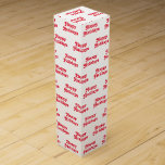 "Happy Holidays" red white Holiday Gift Wine Box<br><div class="desc">"Happy Holidays" red white Holiday Gift wine Box</div>