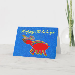 Happy Holidays-Reindeer Card