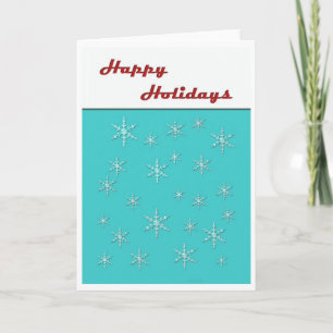 happy holidays retro holiday card