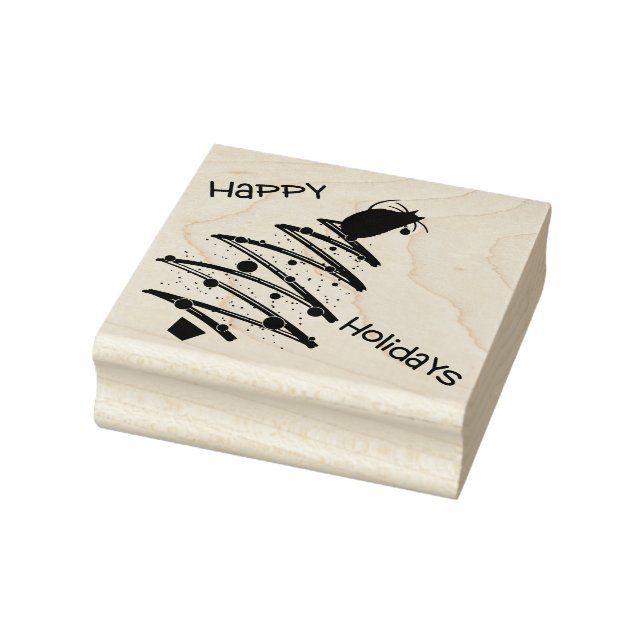 Happy Holidays Rubber Stamp (Stamp)