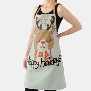 Happy Holidays Rudolph Apron