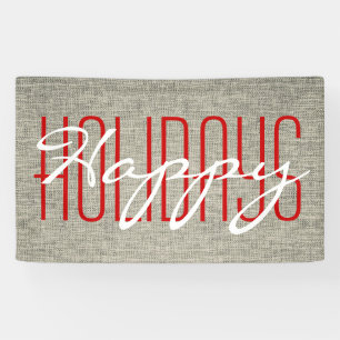 Happy Holidays Rustic Christmas Banner
