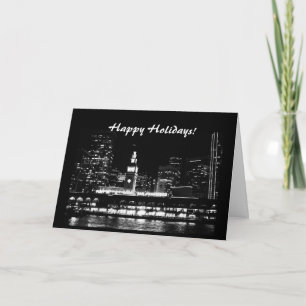Happy holidays! San Francisco at night Holiday Card