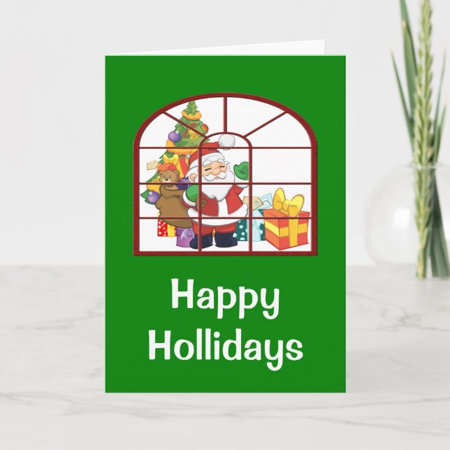 Happy Holidays Santa Card (Front)