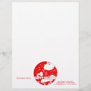 Happy Holidays Santa Claus Personalised Letterhead