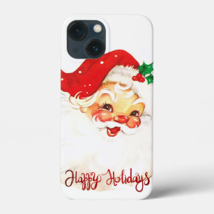 Happy Holidays,Santa Claus Retro iPhone 13 Mini Case