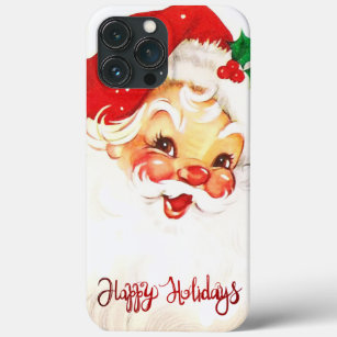 Happy Holidays,Santa Claus Retro  iPhone 13 Pro Max Case