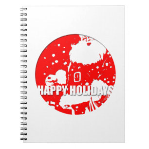 Happy Holidays - Santa Claus - Spiral Notebook