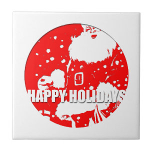 Happy Holidays - Santa Claus - Tile