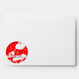 Happy Holidays Santa Envelope A7 Greeting Card