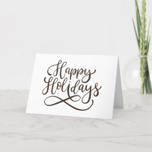 Happy Holidays Script Calligraphy Business Holiday