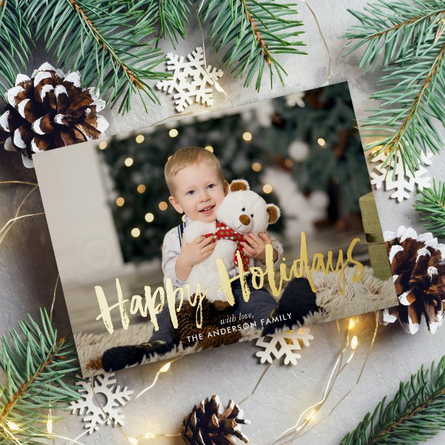 "Happy Holidays" Script Typography Custom Photo (Creator Uploaded)