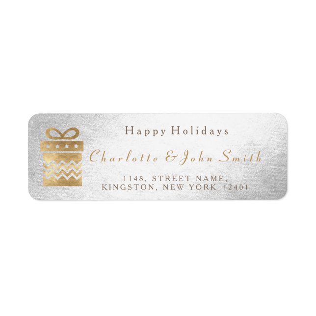 Happy Holidays Silver Golden Glam Gift (Front)