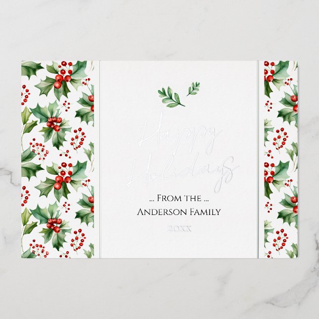 Happy Holidays Simple Christmas Berry (Front)