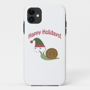 Happy Holidays! Snail Elf iPhone 11 Case